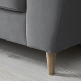 SLATORP 4-seat sofa with chaise longues, Hakebo dark grey