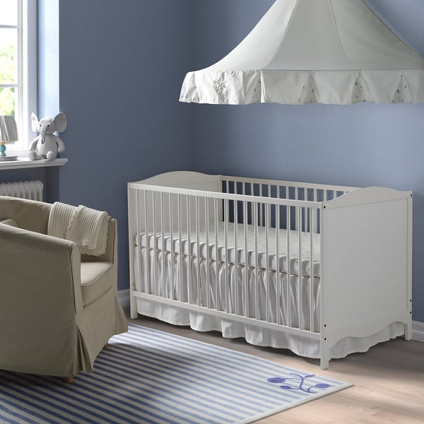 SMÅGÖRA Cot, white, 70x140 cm