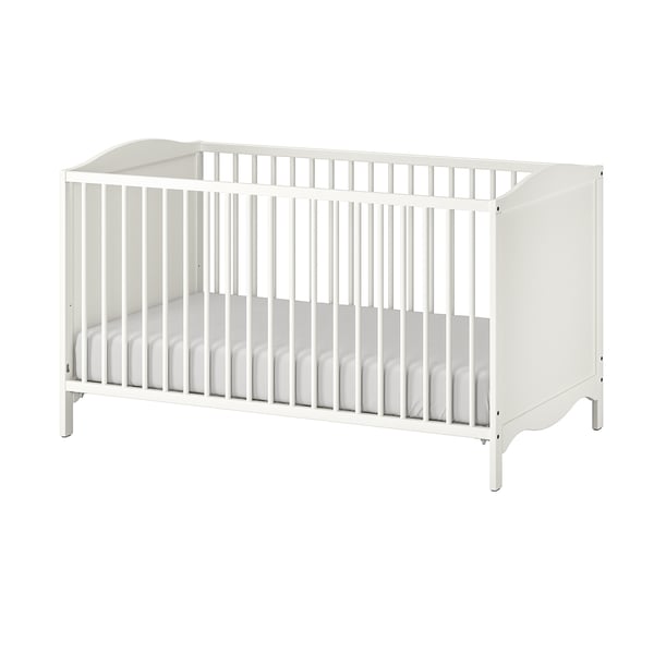 SMÅGÖRA Cot, white, 70x140 cm