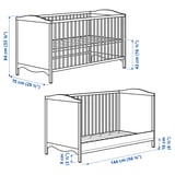 SMÅGÖRA Cot, white, 70x140 cm