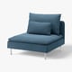 SÖDERHAMN 1-seat section, Tallmyra blue