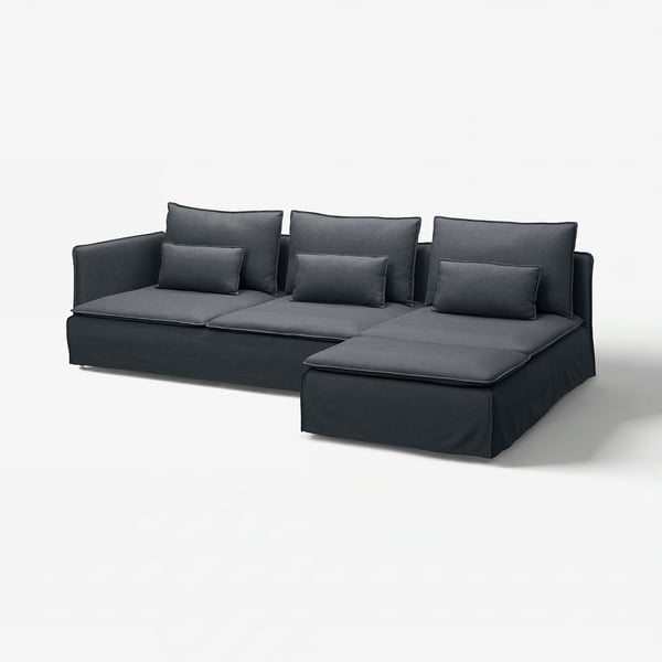SÖDERHAMN 4-seat sofa with chaise longue, and open end Knäbäck/anthracite