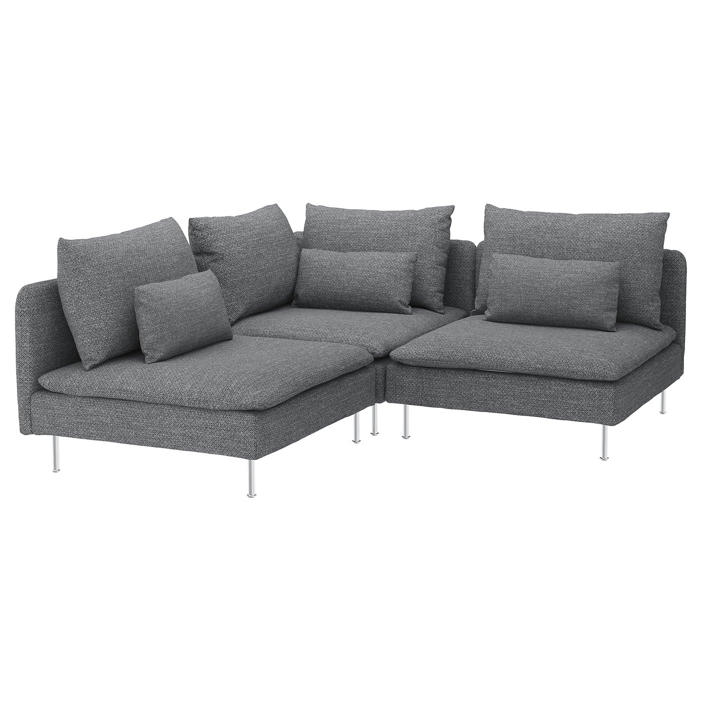 SÖDERHAMN Corner sofa, 3-seat - Lejde grey/black - IKEA Switzerland