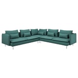 SÖDERHAMN Corner sofa, 6-seat, Kelinge grey-turquoise