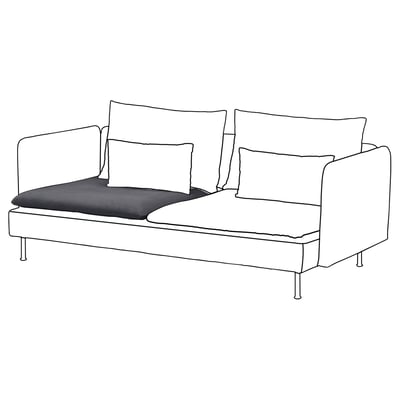 SÖDERHAMN Inner seat cushion for 3-seat sofa, for replacement