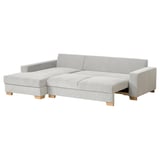 SÖRVALLEN 3-seat sofa-bed with chaise longue, left/Tallmyra black/white