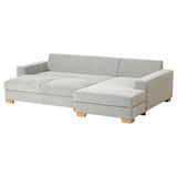 SÖRVALLEN 3-seat sofa-bed with chaise longue, right/Tallmyra black/white