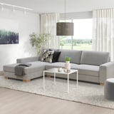 SÖRVALLEN 4-seat sofa, with chaise longue, left/Tallmyra black/white