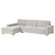 Option: SÖRVALLEN 4-seat sofa, with chaise longue, left/Tallmyra black/white