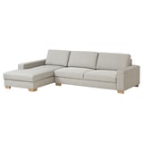 SÖRVALLEN 4-seat sofa, with chaise longue, left/Viarp beige/brown