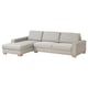 SÖRVALLEN 4-seat sofa, with chaise longue, left/Viarp beige/brown