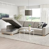 SÖRVALLEN 4-seat sofa, with chaise longue, left/Viarp beige/brown
