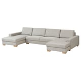 SÖRVALLEN 5-seat sofa, with chaise longues/Viarp beige/brown