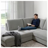 SÖRVALLEN Corner sofa, 3-seat, with open end, left/Tallmyra black/white