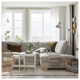 SÖRVALLEN Corner sofa, 3-seat, with open end, right/Tallmyra black/white