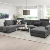 SÖRVALLEN Corner sofa, 4-seat, with chaise longue, right/Tallmyra medium grey