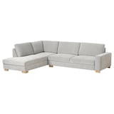 SÖRVALLEN Corner sofa, 4-seat, with open end, left/Tallmyra black/white