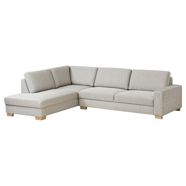 SÖRVALLEN Corner sofa, 4-seat, with open end, left/Viarp beige/brown