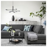 SÖRVALLEN Corner sofa, 4-seat, with open end, right/Tallmyra medium grey