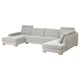 Option: SÖRVALLEN Corner sofa, 5-seat, with chaise longue, left/Tallmyra black/white