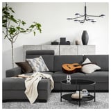 SÖRVALLEN Corner sofa, 5-seat, with chaise longue, left/Tallmyra medium grey