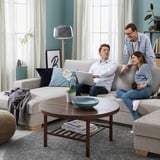 SÖRVALLEN Corner sofa, 5-seat, with chaise longue, left/Viarp beige/brown
