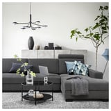 SÖRVALLEN Corner sofa, 5-seat, with chaise longue, right/Tallmyra medium grey