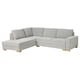 SÖRVALLEN Corner sofa-bed, 3-seat, with open end, left/Tallmyra black/white