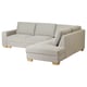 SÖRVALLEN Corner sofa-bed, 3-seat, with open end, right/Viarp beige/brown