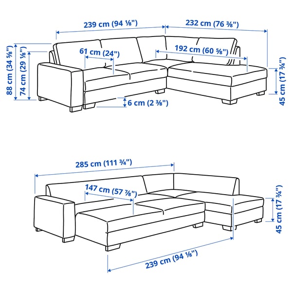 SÖRVALLEN Corner sofa-bed, 3-seat, with open end, right/Viarp beige/brown