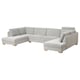 Option: SÖRVALLEN U-shaped sofa, 5-seat, with open ends/Tallmyra black/white