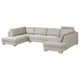 Option: SÖRVALLEN U-shaped sofa, 5-seat, with open ends/Viarp beige/brown