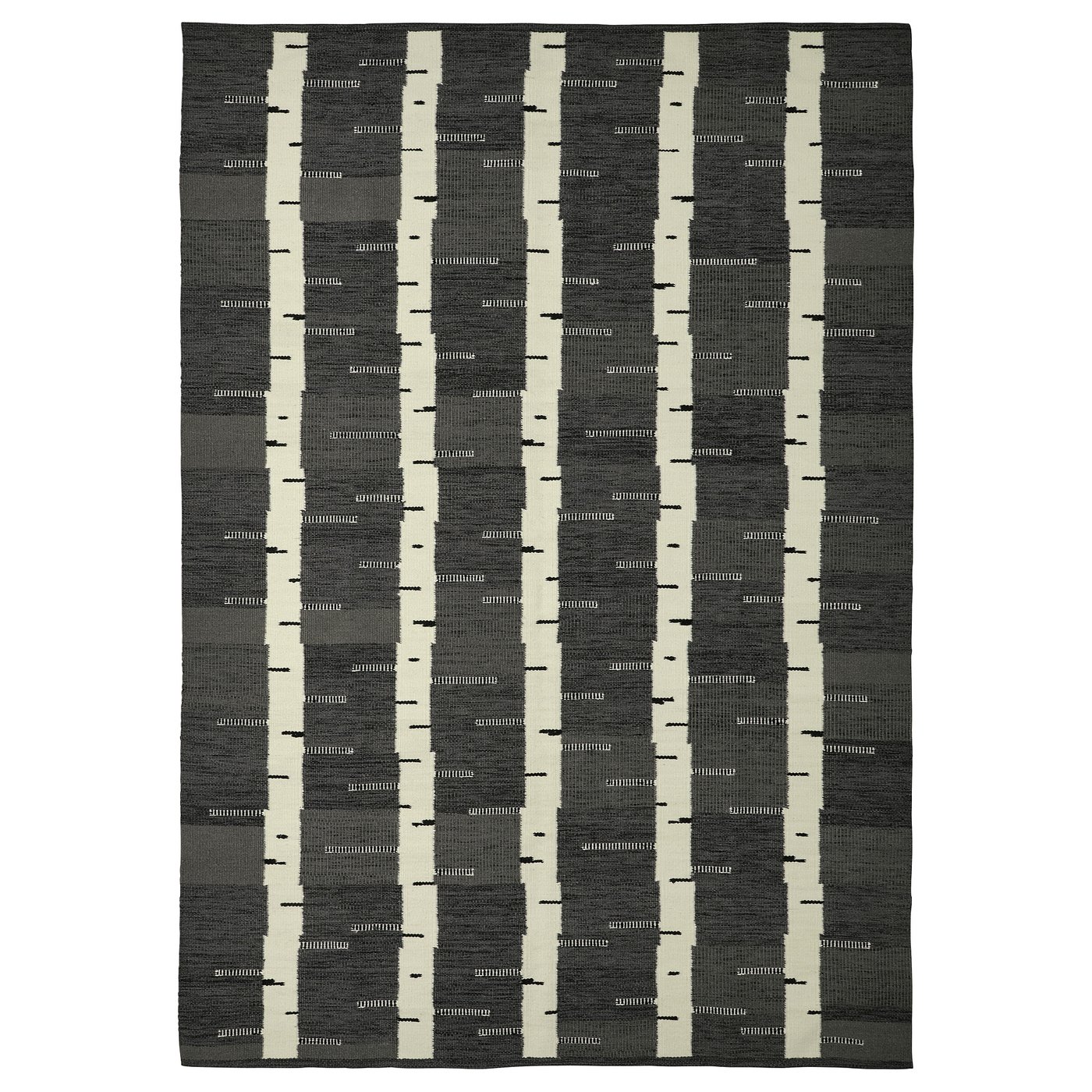 【you//】IKEA STOCKHOLM 2025 ラグ STOCKHOLM 2025 rug, flatwoven, grey/white/black handwoven, 170x240