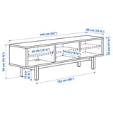 STOCKHOLM TV bench, walnut veneer, 160x40x50 cm