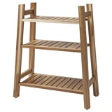 STOREDAMM Shelving unit, acacia, 60x71 cm
