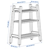STOREDAMM Shelving unit, acacia, 60x71 cm