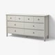 STOREMOLLA Chest of 8 drawers, light grey-beige stained, 171x50x91 cm
