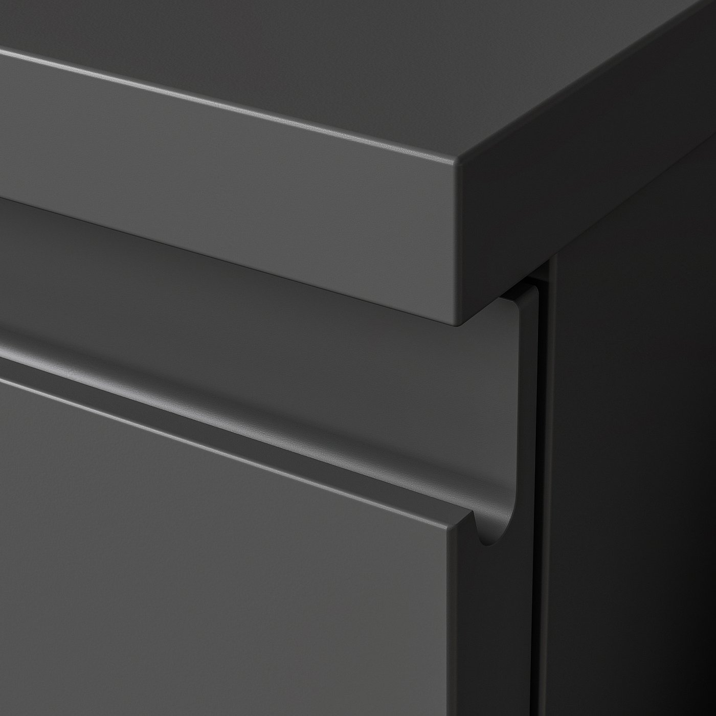 STORKLINTA chest of 6 drawers, dark grey, 140x50x75 cm - IKEA