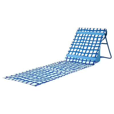 STRANDÖN Sun lounger, blue/white