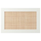 STUDSVIKEN Door/drawer front, white/woven poplar, 60x38 cm