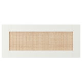 STUDSVIKEN Drawer front, white/woven poplar, 60x26 cm