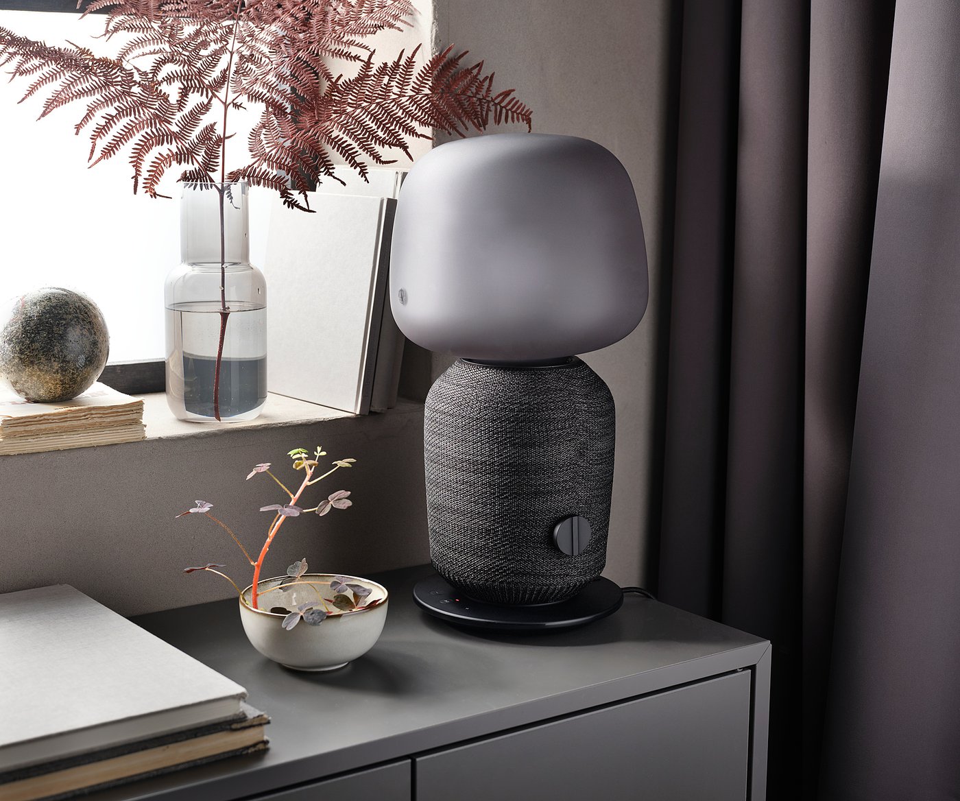 Symfonisk Table Lamp With Wifi Speaker Black Ikea Switzerland 