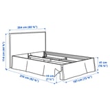 TÄRNKULLEN Upholstered bed frame, Vissle beige, 180x200 cm
