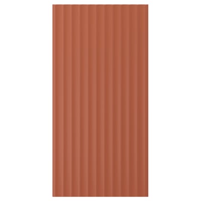 TERRSJÖ Door, red-brown wave pattern, 40x80 cm