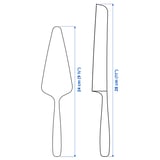 TILLAGD 2-piece serving set, brass-colour