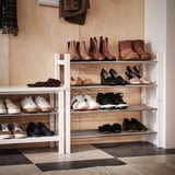 TJUSIG Shoe rack, white, 79x32x37 cm