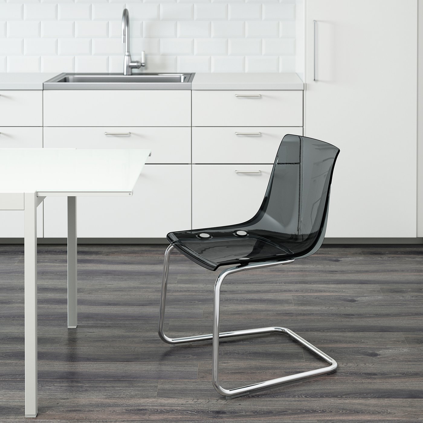 IKEA トービアス TOBIAS chair, transparent/chrome plated - IKEA CA