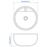 TÖRNVIKEN Countertop wash-basin, white, 45 cm