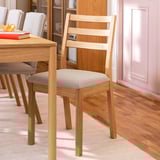 TONSTAD Chair, oak effect/Fridtuna light beige