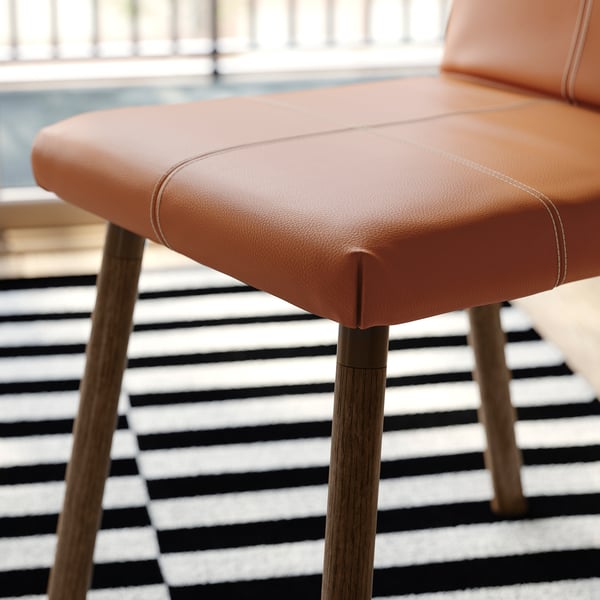 TONSTAD / TONSTAD Table and 2 chairs, brown oak veneer/Bomstad golden brown brown oak effect, 80/120x70 cm